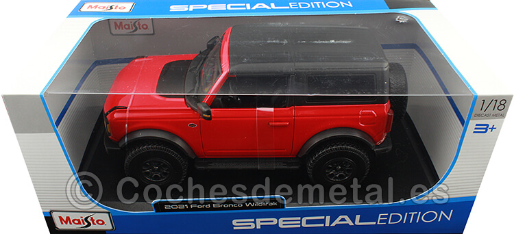 2021 Ford Bronco Wildtrack Rojo/Negro 1:18 Maisto 31456