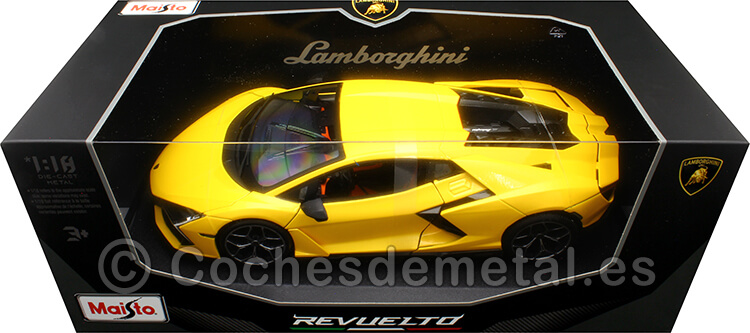 2023 Lamborghini Revuelto Hybrid Amarillo 1:18 Maisto 31463-06487