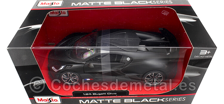 2019 Bugatti Divo Negro Mate Matte Black Series 1:24 Maisto 31526