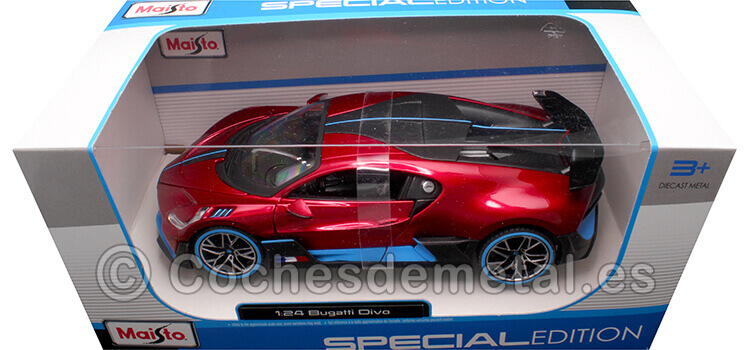 2019 Bugatti Divo Rojo Cereza 1:24 Maisto 31526