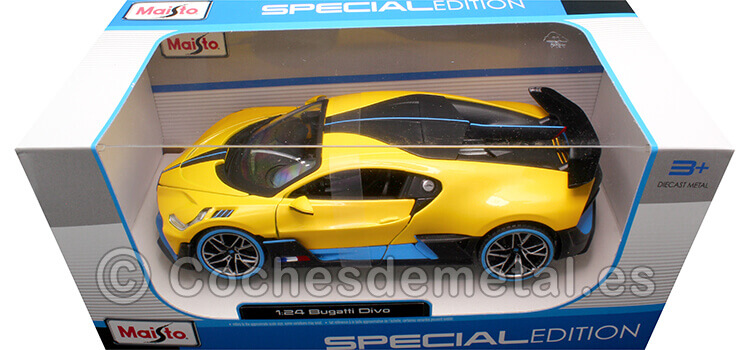 2019 Bugatti Divo Amarillo Metalizado 1:24 Maisto 31526