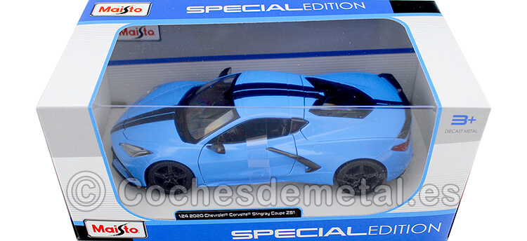 2020 Chevrolet Corvette Stingray Coupe Z51 Azul 1:24 Maisto 31527