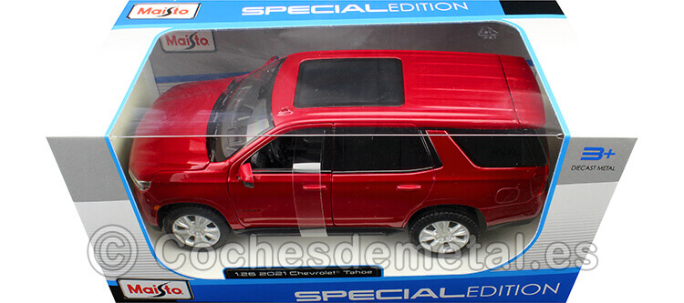 2021 Chevrolet Tahoe Rojo Metalizado 1:26 Maisto 31533