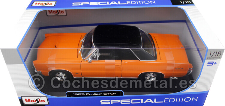 1965 Pontiac GTO Hurs Edition Naranja 1:18 Maisto 31885
