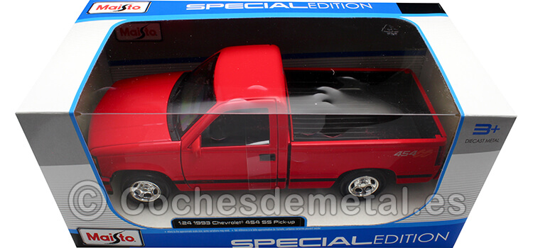 1993 Chevrolet 454 SS Pick-Up Rojo 1:24 Maisto 32901