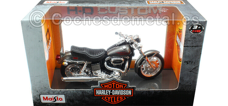 1977 Harley-Davidson FXS Low Rider Gris Metalizado 1:18 Maisto 34360_381