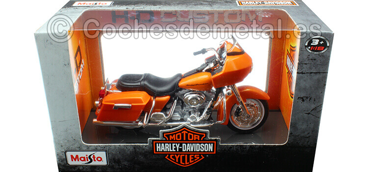2002 Harley-Davidson FLTR Road Glide Naranja Metalizado 1:18 Maisto 34360_382