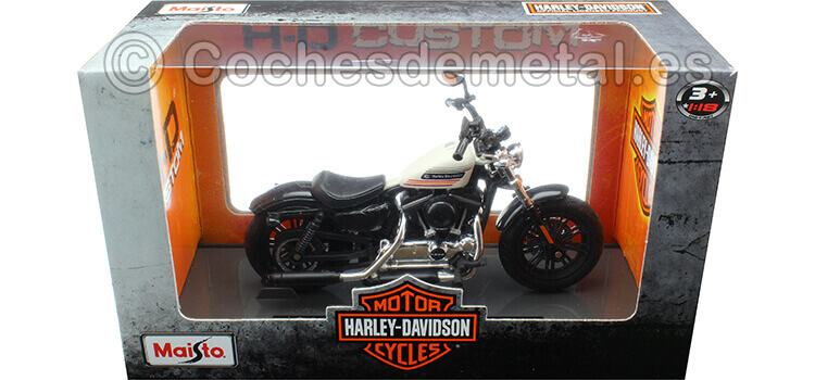 2018 Harley-Davidson Forty-Eight Special Blanca Mate 1:18 Maisto 34360_386