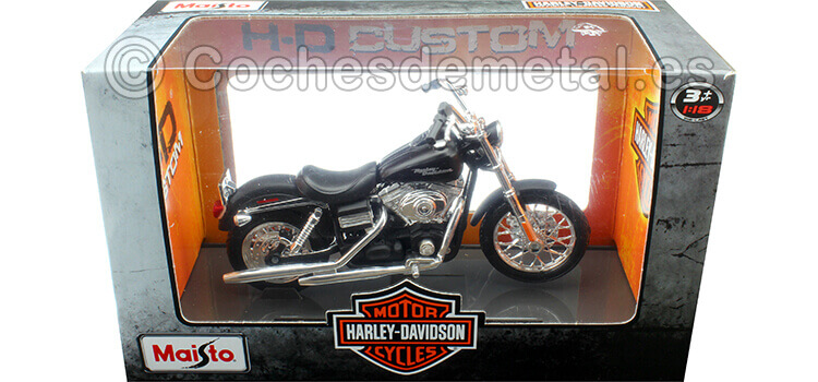 2006 Harley-Davidson Dyna Street Bob Negra 1:18 Maisto 34360_392