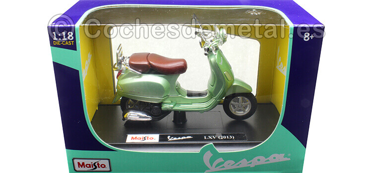 2013 Vespa LXV Verde Metalizado 1:18 Maisto 34540-19
