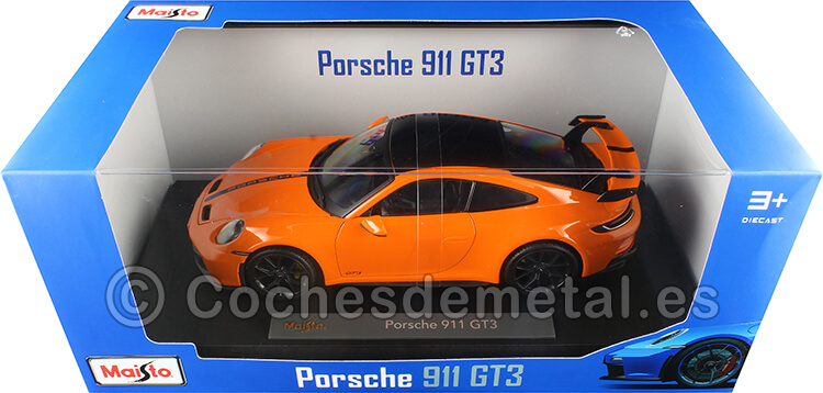 2022 Porsche 911 (992) GT3 Naranja Gulf 1:18 Maisto Premiere 36458