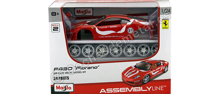 2006 Ferrari F430 Fiorano Rojo Metal Kit 1:24 Maisto 39110