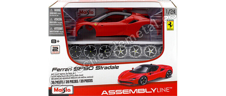 2019 Ferrari SF90 Stradale Rojo/Negro Metal Kit 1:24 Maisto 39137