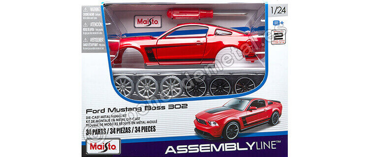 2013 Ford Mustang BOSS 302 Rojo Metal Kit 1:24 Maisto 39269