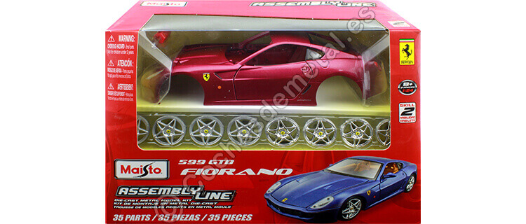 2006 Ferrari 599 GTB Fiorano Púrpura Metal Kit 1:24 Maisto 39274