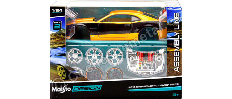 2010 Chevrolet Camaro SS RS Naranja-Negro Metal Kit 1:24 Maisto 39361
