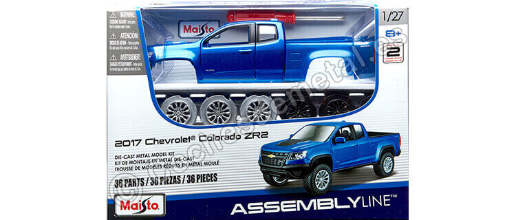 2017 Chevrolet Colorado Pickup ZR2 Azul Metal Kit 1:24 Maisto 39517