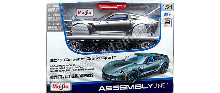 2017 Chevrolet Corvette Grand Sport Grafito Metal Kit 1:24 Maisto 39527