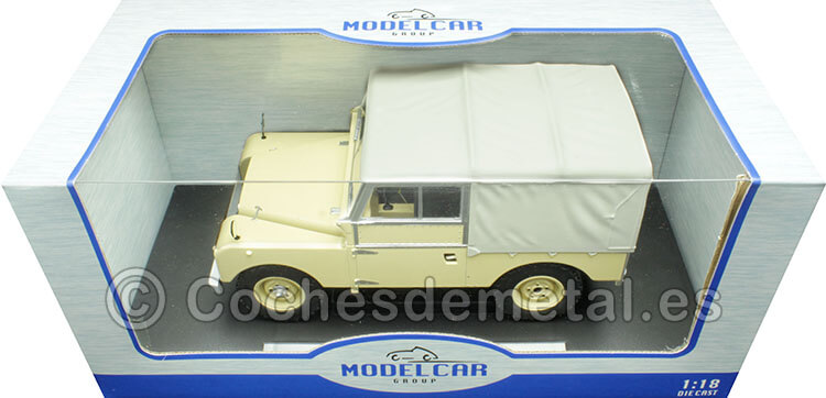 1957 Land Rover Serie 1 Cerrado Beige/Gris 1:18 MC Group 18368