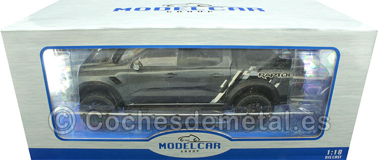 2022 Ford Raptor Pick-Up Gris Metalizado Decorado 1:18 MC Group 18457