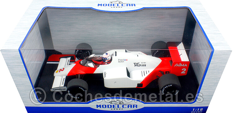 1985 McLaren MP4/2B #2 Prost Ganador GP F1 Mónaco y Campeón del Mundo Marlboro 1:18 MC Group 18606F