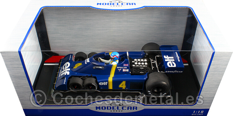 1976 Tyrrell P34-2 Nº4 Patrick Depailler GP F1 Suecia 1:18 MC Group 18615F