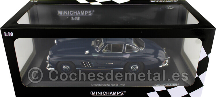 1955 Mercedes-Benz 300 SL (W198) Dark Blue 1:18 Minichamps 110037216