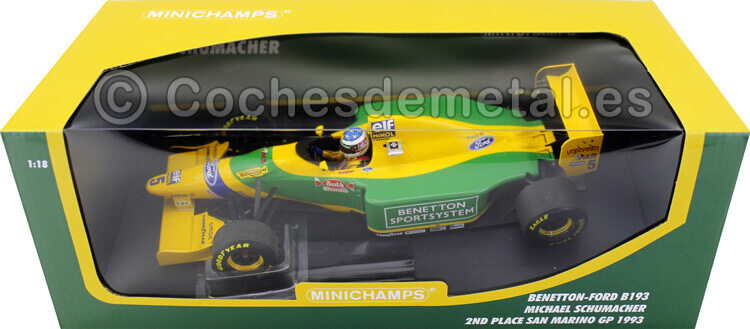 1993 Benetton-Ford B193B GP F1 San Marino M. Schumacher 1:18 Minichamps 113930405