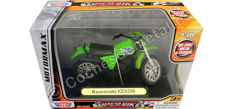 1980 Kawasaki KDX250 Verde 1:18 Motor Max 402