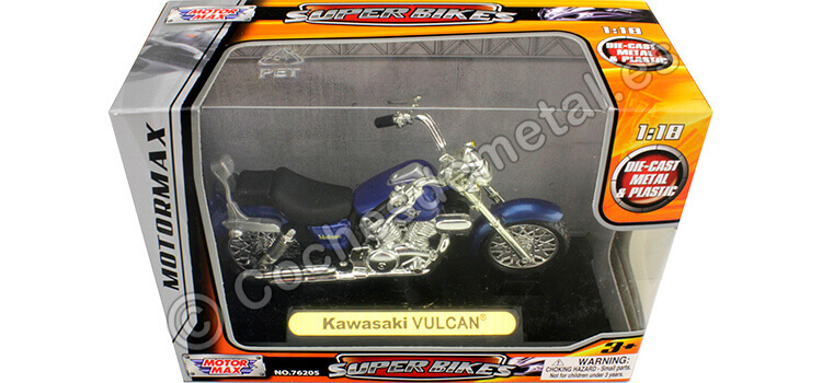 2009 Kawasaki Vulcan Azul Metalizado 1:18 Motor Max 420