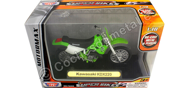 2000 Kawasaki KDX220 Verde 1:18 Motor Max 435