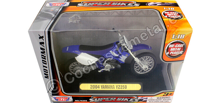2019 Yamaha YZ250 Azul/Blanco 1:18 Motor Max 438