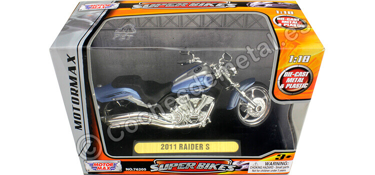 2011 Motocicleta Yamaha Raider S Azul 1:18 Motor Max 450