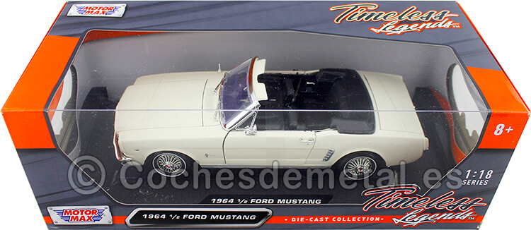 1964 Ford Mustang 1-2 Convertible Beige 1:18 Motor Max 73145