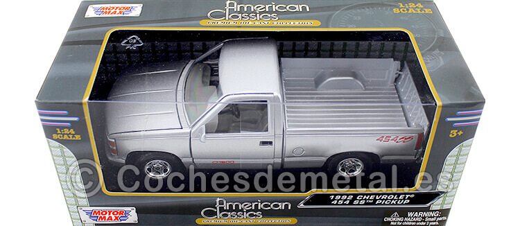 1992 Chevrolet Pickup 454 SS Silver 1:24 Motor Max 73203