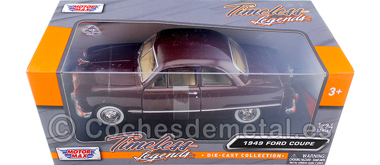 1949 Ford Coupe Granate 1:24 Motor Max 73213