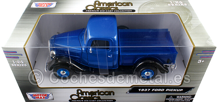 1937 Ford Pickup Azul 1:24 Motor Max 73233