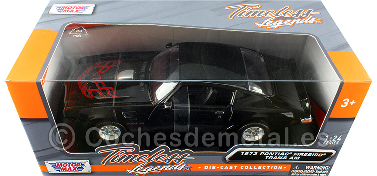 1973 Pontiac Firebird Trans AM Negro 1:24 Motor Max 73243