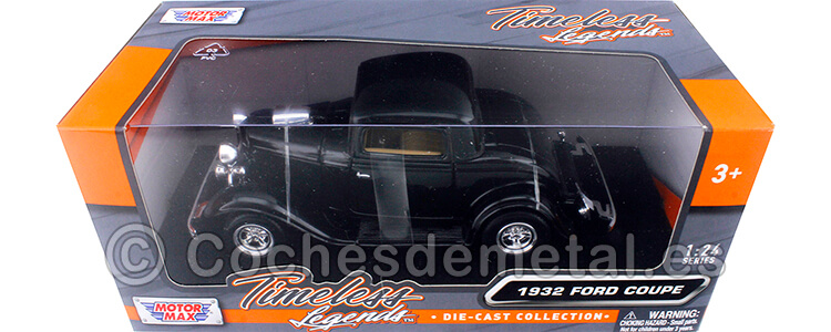 1932 Ford Coupe Negro 1:24 Motor Max 73251