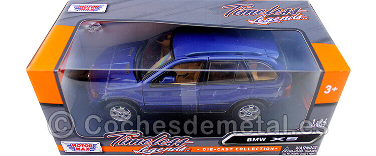 2001 BMW X5 Azul Metalizado 1:24 Motor Max 73254