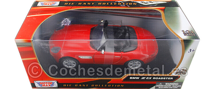 2000 BMW Z8 Roadster Rojo 1:24 Motor Max 73257