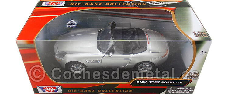 2000 BMW Z8 Roadster Gris Metalizado 1:24 Motor Max 73257