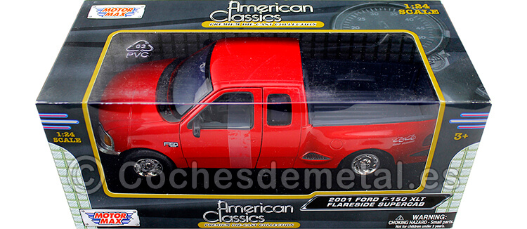 2001 Ford F-150 XLT Flareside Supercab Red 1:24 Motor Max 73284