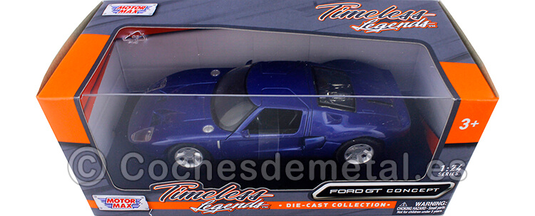 2004 Ford GT Concept Azul 1:24 Motor Max 73297