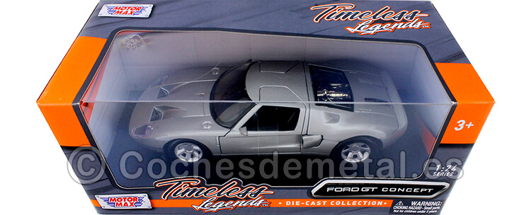 2004 Ford GT Concept Gris Metalizado 1:24 Motor Max 73297