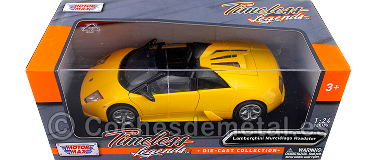 2007 Lamborghini Murcielago Roadster Metallic Yellow 1:24 Motor Max 73316