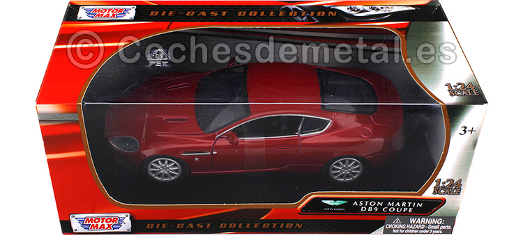 2007 Aston Martin DB9 Coupe Magna Red 1:24 Motor Max 73321