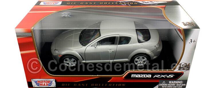 2003 Mazda RX-8 Gris Metalizado 1:24 Welly 73323