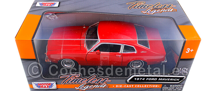 1974 Ford Maverick Rojo 1:24 Motor Max 73326