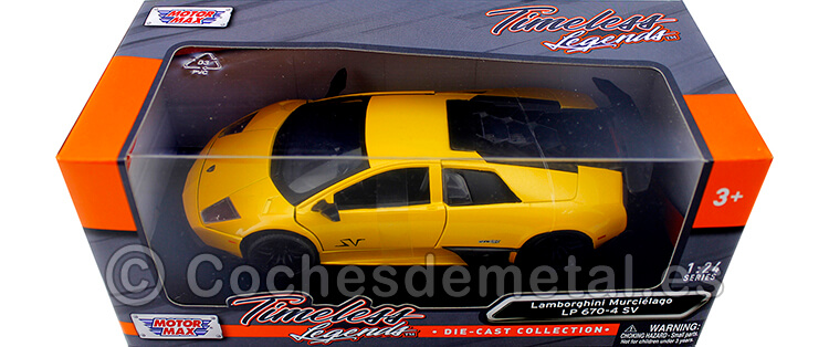 2010 Lamborghini Murcielago LP670-4 SV Metallic Yellow 1:24 Motor Max 73350